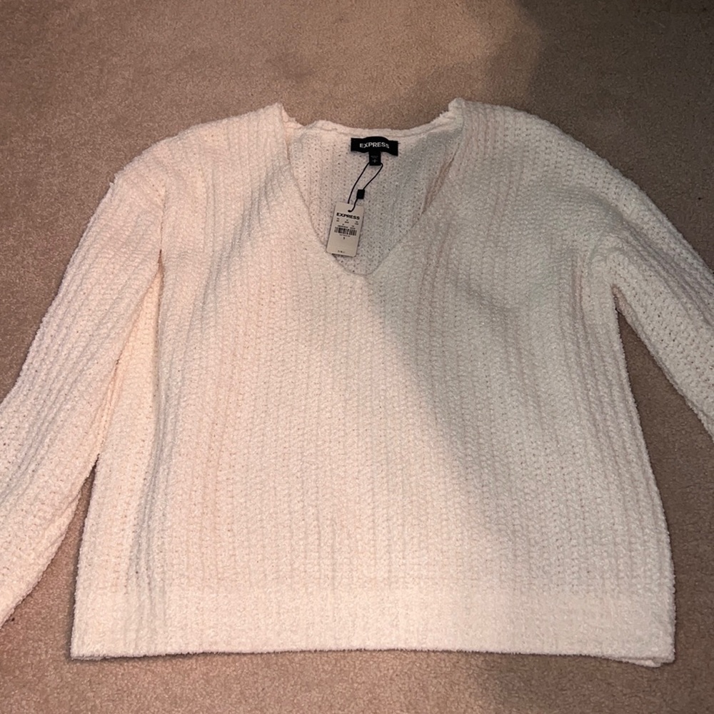 Express white sweater